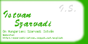 istvan szarvadi business card